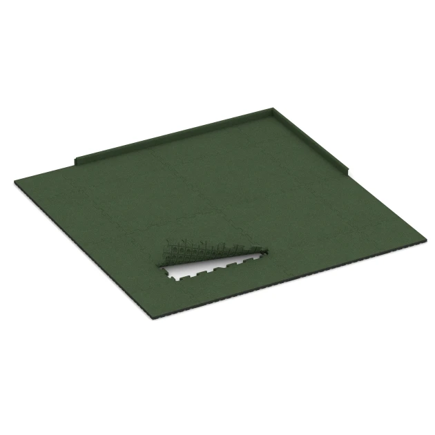 Typische Verlegung oder Einbausituation für den Artikel 3356 von WARCO - Hondenvloertegel, Farbton Grasgroen in der Abmessung 100 x 100 x 3 cm | 1,00 m².