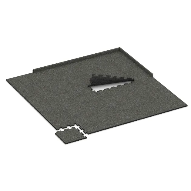 Typische Verlegung oder Einbausituation für den Artikel 5067 von WARCO - Hoektegel HD, Farbton Donkergrijs Graniet in der Abmessung 485 x 485 x 30 mm.