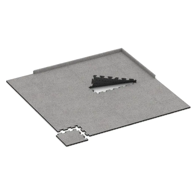 Typische Verlegung oder Einbausituation für den Artikel 5013 von WARCO - Hoektegel HD, Farbton Grijs Melange in der Abmessung 485 x 485 x 30 mm.