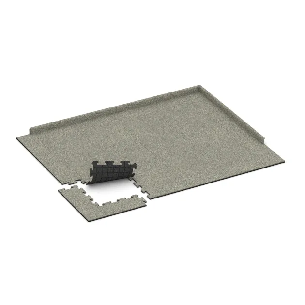 Typische Verlegung oder Einbausituation für den Artikel 0126 von WARCO - Zwembadrandtegel, Farbton Lichtgrijs Graniet in der Abmessung 500 x 500 x 18 mm.