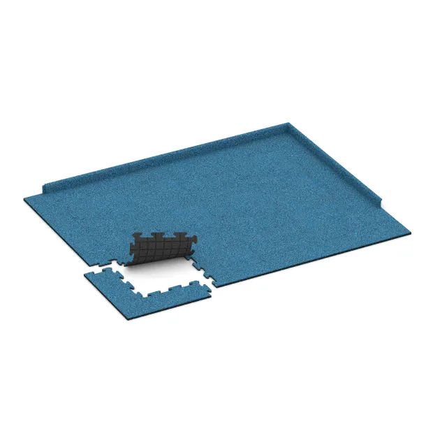 Typische Verlegung oder Einbausituation für den Artikel 0134 von WARCO - Zwembadrandtegel, Farbton Atlantisch in der Abmessung 500 x 500 x 18 mm.
