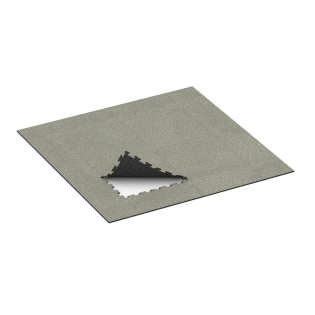 Typische Verlegung oder Einbausituation für den Artikel 0302 von WARCO - Zwembadrandtegel, Farbton Lichtgrijs Graniet in der Abmessung 1000 x 1000 x 18 mm.
