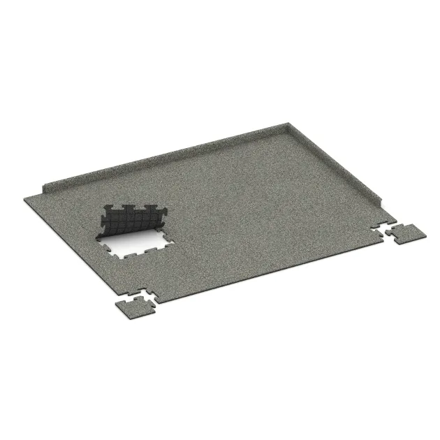Typische Verlegung oder Einbausituation für den Artikel 4710 von WARCO - Hoektegel, Farbton Lichtgrijs Graniet in der Abmessung 235 x 235 x 18 mm.