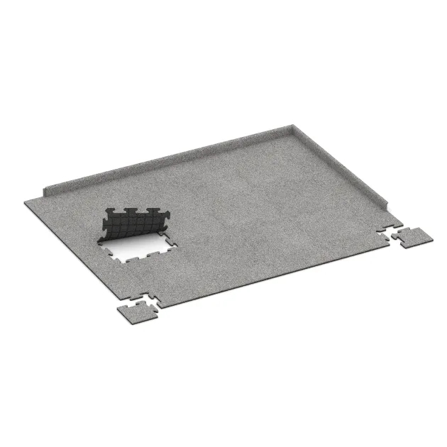 Typische Verlegung oder Einbausituation für den Artikel 4684 von WARCO - Hoektegel HD, Farbton Grijs Melange in der Abmessung 235 x 235 x 18 mm.