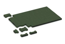 Rubber antival dubbele-T-klinkers 4,3 cm - EN 1177 ≤ 80 cm