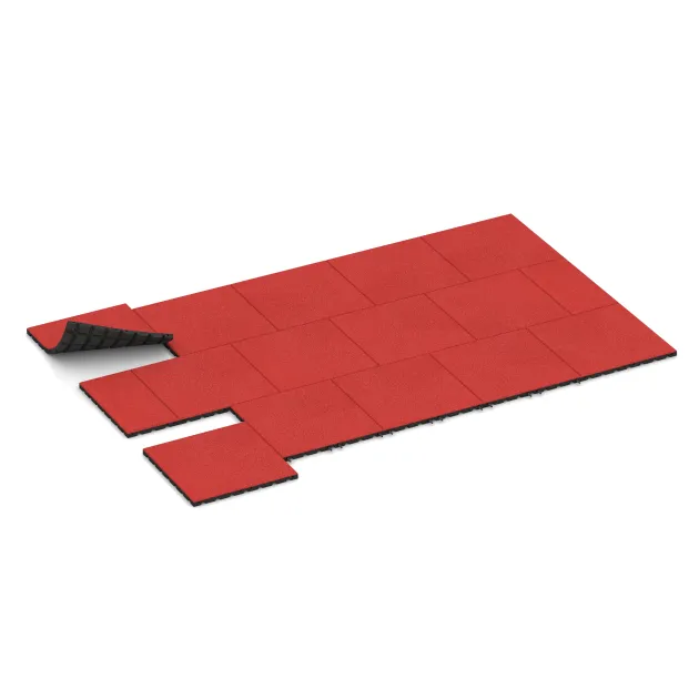 Typische Verlegung oder Einbausituation für den Artikel 0561 von WARCO - Terrastegel 3 cm, Farbton Roos in der Abmessung 500 x 500 x 30 mm.