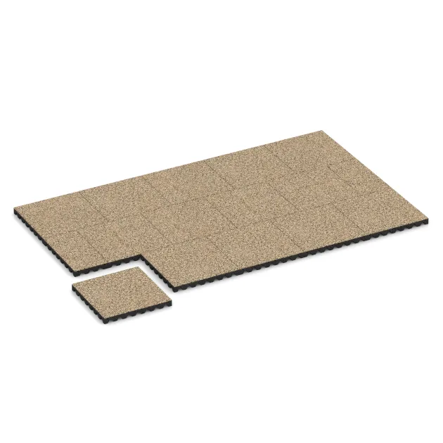 Typische Verlegung oder Einbausituation für den Artikel 5349 von WARCO - Valtegel, Farbton Travertin in der Abmessung 500 x 500 x 50 mm.