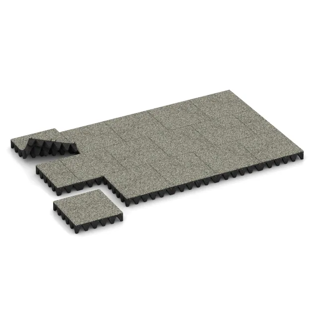 Typische Verlegung oder Einbausituation für den Artikel 3706 von WARCO - Valtegel, Farbton Lichtgrijs Graniet in der Abmessung 500 x 500 x 100 mm.