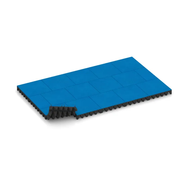 Typische Verlegung oder Einbausituation für den Artikel 0735 von WARCO - Valtegel, Farbton Hemelsblauw in der Abmessung 500 x 500 x 100 mm.