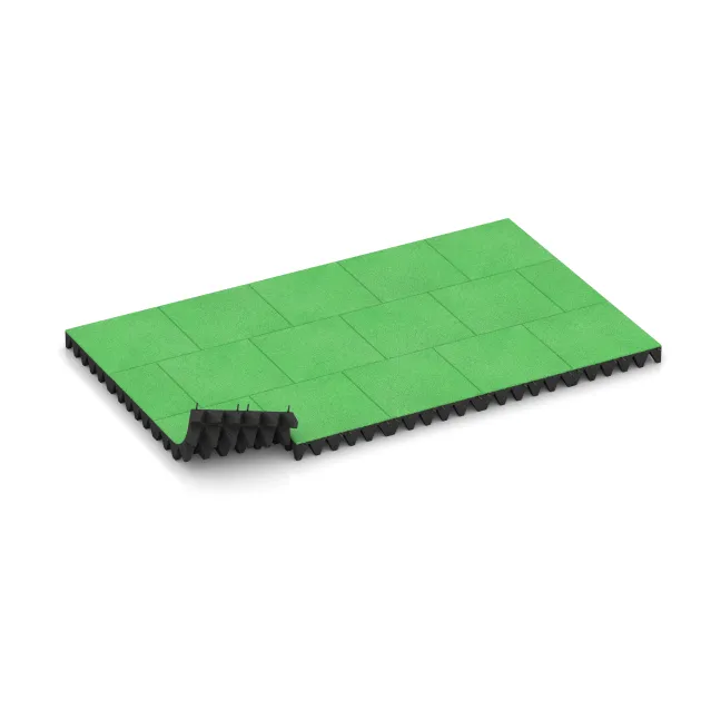 Typische Verlegung oder Einbausituation für den Artikel 0739 von WARCO - Valtegel, Farbton Meigroen in der Abmessung 500 x 500 x 100 mm.