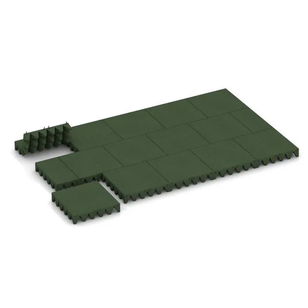 Typische Verlegung oder Einbausituation für den Artikel 0746 von WARCO - Valtegel, Farbton Grasgroen in der Abmessung 500 x 500 x 100 mm.