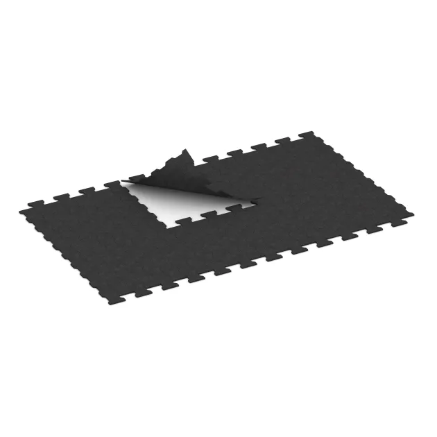 Typische Verlegung oder Einbausituation für den Artikel 5191 von WARCO - Rubberen bestratingsmat, Farbton Anthraciet in der Abmessung 1120 x 1000 x 17 mm.