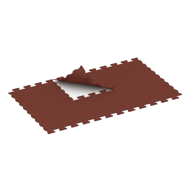 Typische Verlegung oder Einbausituation für den Artikel 5192 von WARCO - Rubberen bestratingsmat, Farbton Baksteenrood in der Abmessung 1120 x 1000 x 17 mm.