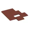 Typische Verlegung oder Einbausituation für den Artikel 0438 von WARCO - Randplaat (één zijde afgeschuind), Farbton Baksteenrood in der Abmessung 500 x 500 x 50 mm.