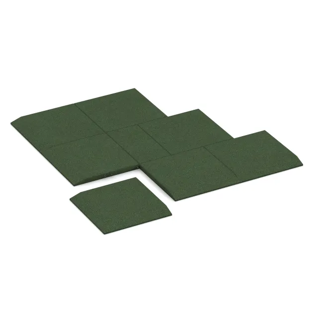 Typische Verlegung oder Einbausituation für den Artikel 0471 von WARCO - Hoekpaneel (twee zijden afgeschuind), Farbton Grasgroen in der Abmessung 500 x 500 x 40 mm.