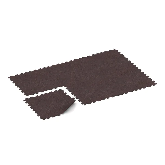 Typische Verlegung oder Einbausituation für den Artikel 1049 von WARCO - Fitnessvloer Compact, Farbton Licht Rood Gespikkeld in der Abmessung 970 x 970 x 8 mm.