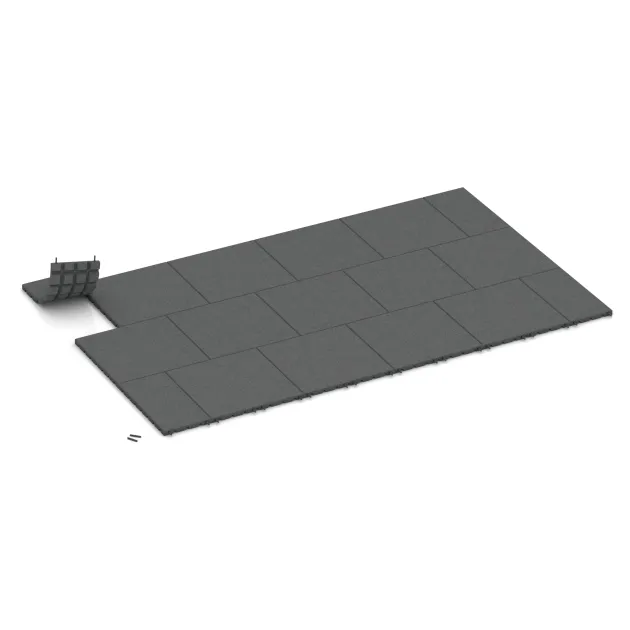 Typische Verlegung oder Einbausituation für den Artikel 0382 von WARCO - Halve plaat, Farbton Leigrijs in der Abmessung 500 x 250 x 30 mm.