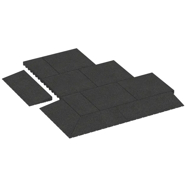 Typische Verlegung oder Einbausituation für den Artikel 2508 von WARCO - Drempelhulp 75 cm, Farbton Anthraciet in der Abmessung 750 x 300 x 50/8 mm.