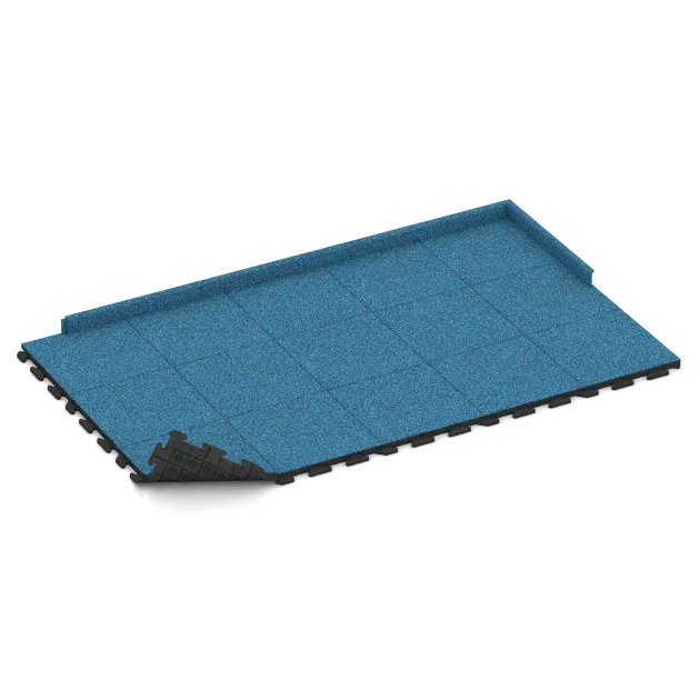 Typische Verlegung oder Einbausituation für den Artikel 1307 von WARCO - Rubberen straattegels Classic, Farbton Atlantisch in der Abmessung 500 x 500 x 40 mm.