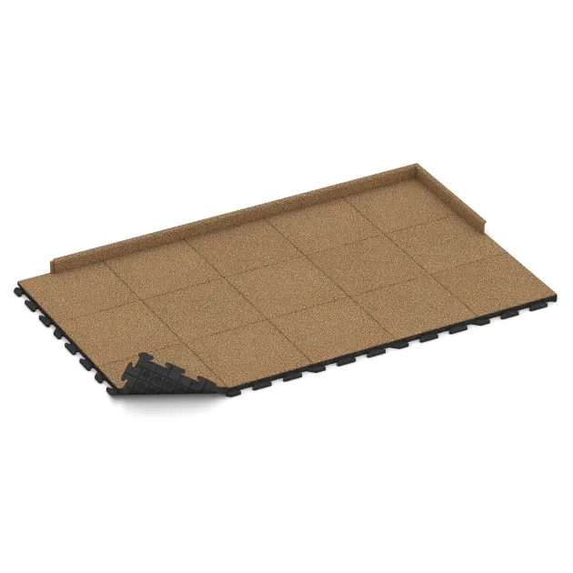 Typische Verlegung oder Einbausituation für den Artikel 1310 von WARCO - Rubberen straattegels Classic, Farbton Rattan Lounge in der Abmessung 500 x 500 x 40 mm.