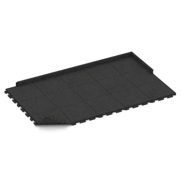 Typische Verlegung oder Einbausituation für den Artikel 1386 von WARCO - Rubberen straattegels Classic, Farbton Anthraciet in der Abmessung 500 x 500 x 40 mm.