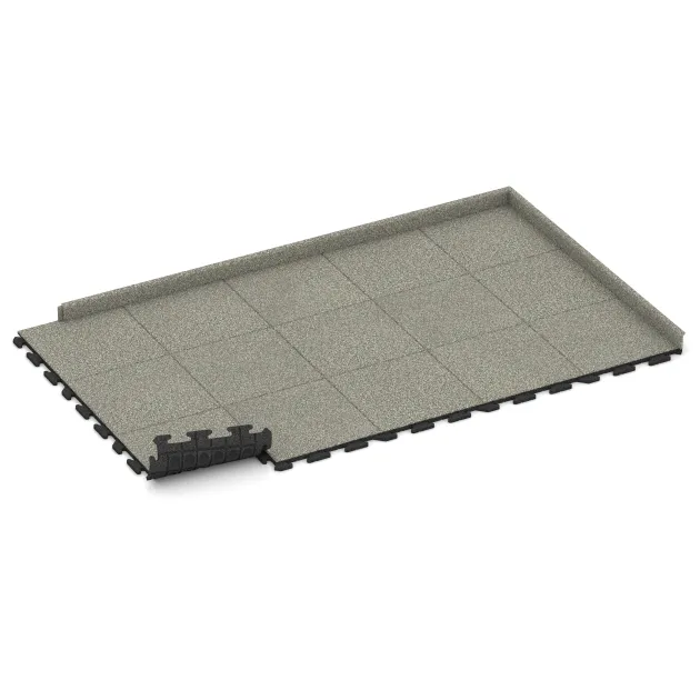 Typische Verlegung oder Einbausituation für den Artikel 1208 von WARCO - Zwembadrandtegel Klassiek, Farbton Lichtgrijs Graniet in der Abmessung 500 x 500 x 30 mm.