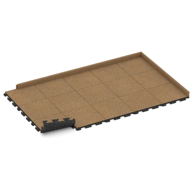 Typische Verlegung oder Einbausituation für den Artikel 1153 von WARCO - Terrastegel Classic, Farbton Rattan Lounge in der Abmessung 500 x 500 x 30 mm.