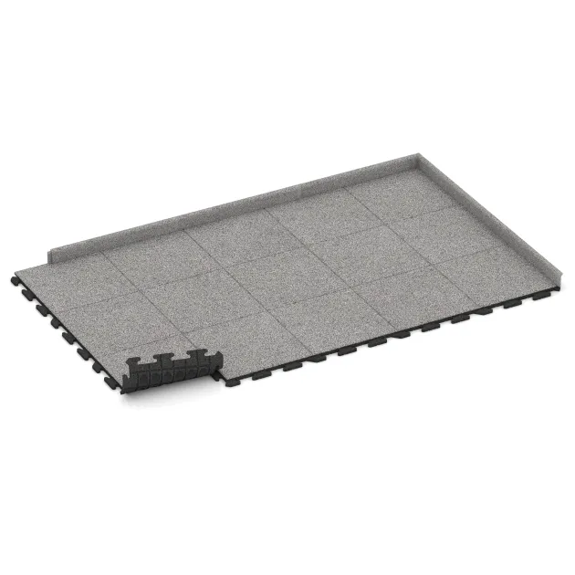 Typische Verlegung oder Einbausituation für den Artikel 5447 von WARCO - Traptegel, Farbton Grijs Melange in der Abmessung 500 x 500 x 30 mm.