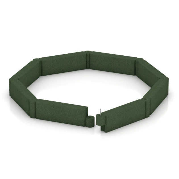 Typische Verlegung oder Einbausituation für den Artikel 2576 von WARCO - Rubberen borderblok, Farbton Grasgroen in der Abmessung 1000 x 300 x 154 mm.