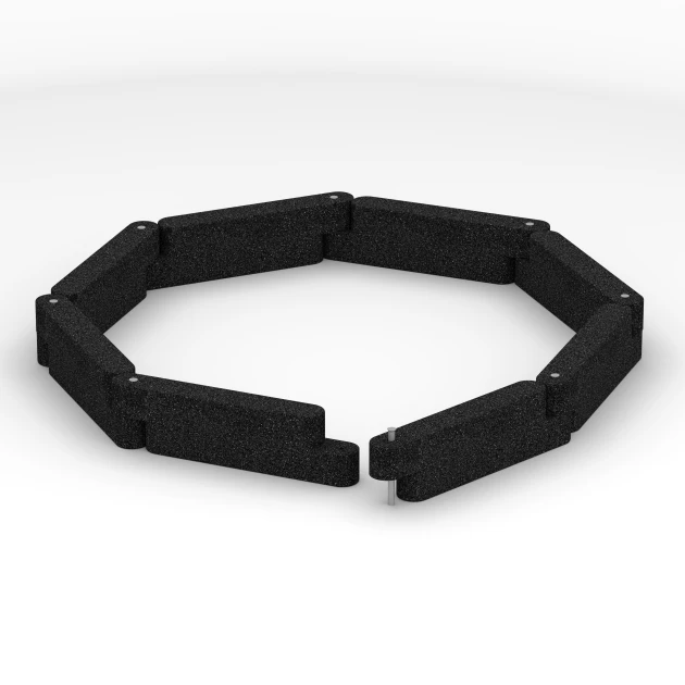 Typische Verlegung oder Einbausituation für den Artikel 6639 von WARCO - Rubberen opsluitband, Farbton Antraciet in der Abmessung 100 x 15 x 30 cm.