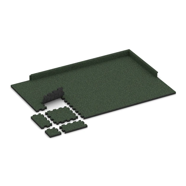 Typische Verlegung oder Einbausituation für den Artikel 4418 von WARCO - Naadloze sportvloer, Farbton Engels gazon in der Abmessung 30,6 x 30,6 x 3 cm | 0,094 m².