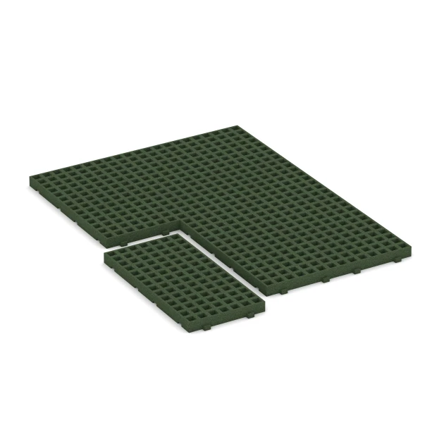 Typische Verlegung oder Einbausituation für den Artikel 6118 von WARCO - Valtegel grasrooster speelplaats, Farbton Grasgroen in der Abmessung 100 × 50 × 6,5 cm.