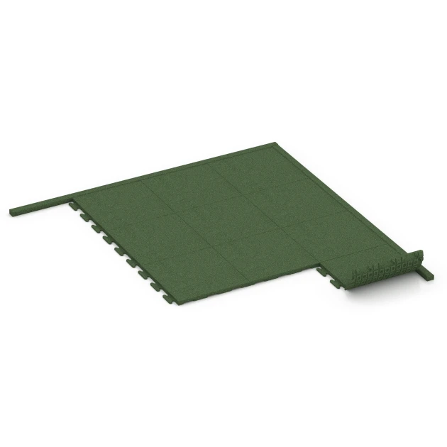 Typische Verlegung oder Einbausituation für den Artikel 3786 von WARCO - Rubberen boordsteen, Farbton Grasgroen in der Abmessung 100 x 5 x 25 cm.