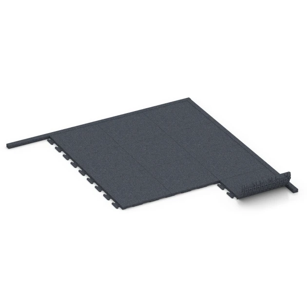Typische Verlegung oder Einbausituation für den Artikel 6213 von WARCO - Rubberen boordsteen, Farbton Leigrijs in der Abmessung 100 × 5 × 25 cm.