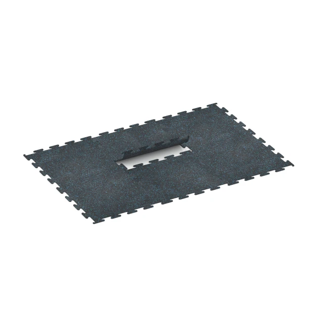 Typische Verlegung oder Einbausituation für den Artikel 3754 von WARCO - Fitness Performance Elite Trainingsvloer, Farbton Licht blauw gespikkeld in der Abmessung 100 x 100 x 1 cm | 1,00 m².