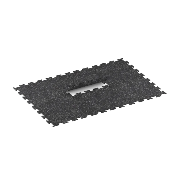 Typische Verlegung oder Einbausituation für den Artikel 3776 von WARCO - Fitness Performance Elite Trainingsvloer, Farbton Licht Grijs Gespeckeld in der Abmessung 100 x 100 x 1 cm | 1,00 m².