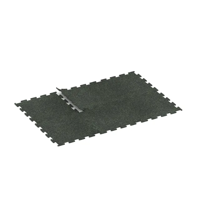 Typische Verlegung oder Einbausituation für den Artikel 3759 von WARCO - Fitness Performance Elite Trainingsvloer, Farbton Licht Groen Gespikkeld in der Abmessung 1000 x 1000 x 15 mm.