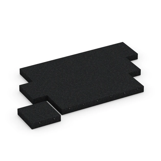 Typische Verlegung oder Einbausituation für den Artikel 6277 von WARCO - Rubberen speelplaatstegel – 300 cm, Farbton Antraciet in der Abmessung 50 x 50 x 11 cm.