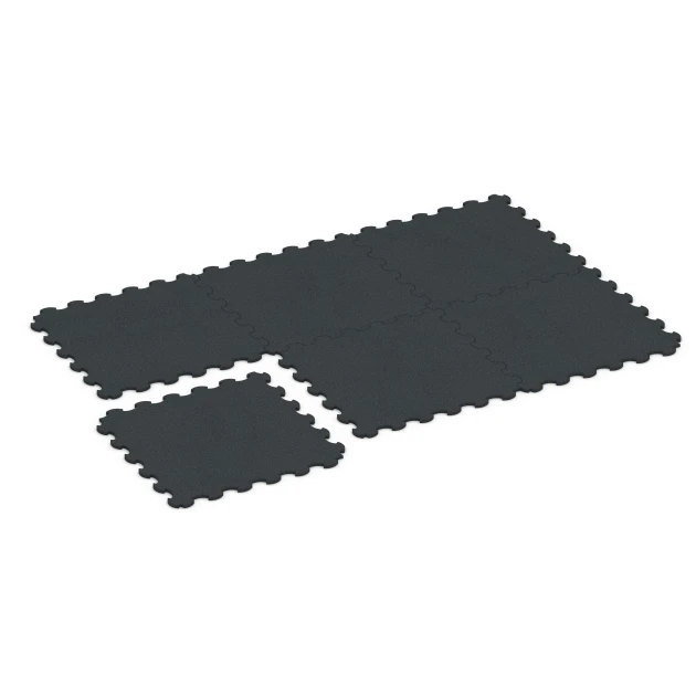 Typische Verlegung oder Einbausituation für den Artikel 6377 von WARCO - Fitness Vloerbeschermingsmat, Farbton Antraciet in der Abmessung 102,5 x 102,5 x 2 cm | 1,05 m².