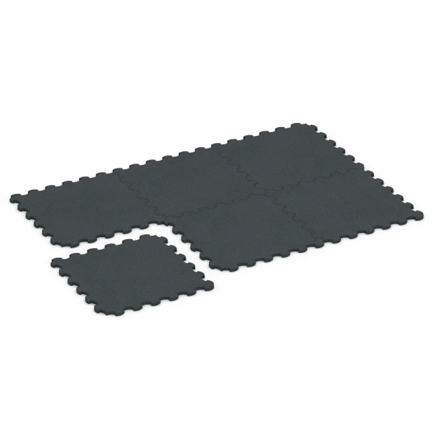 Typische Verlegung oder Einbausituation für den Artikel 6322 von WARCO - Fitness Vloerbeschermingsmat, Farbton Antraciet in der Abmessung 102,5 x 102,5 x 3 cm | 1,05 m².