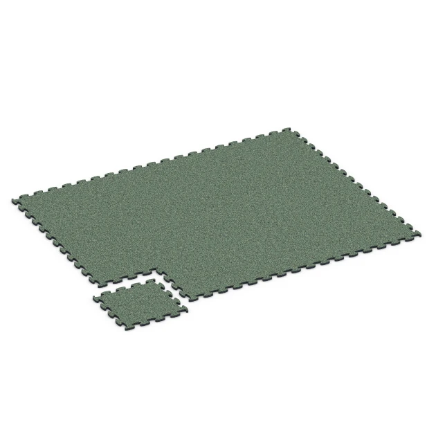 Typische Verlegung oder Einbausituation für den Artikel 6780 von WARCO - Fitness puzzelmat rubber, Farbton Engels gazon in der Abmessung 44,6 x 44,6 x 1,8 cm.