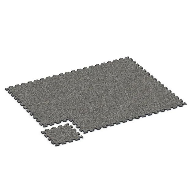 Typische Verlegung oder Einbausituation für den Artikel 6913 von WARCO - Beursvloer kliktegel, Farbton Donkergrijs graniet in der Abmessung 44,6 x 44,6 x 1,8 cm.