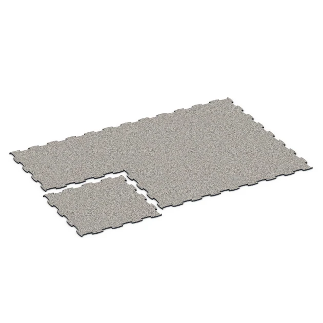 Typische Verlegung oder Einbausituation für den Artikel 6806 von WARCO - Agility vloer hondensport, Farbton Grijs graniet in der Abmessung 97,1 x 97,1 × 1,8 cm.