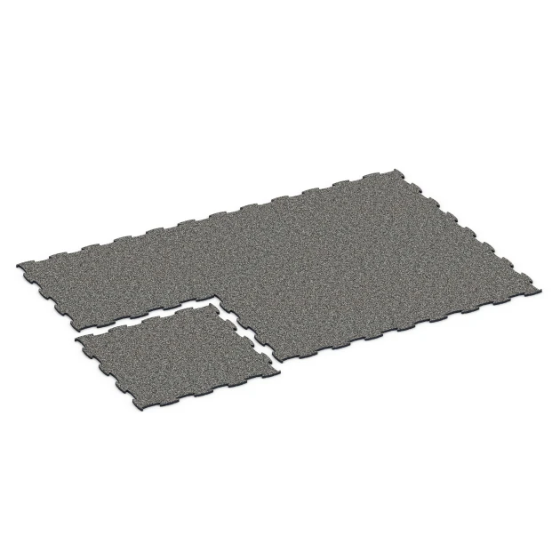 Typische Verlegung oder Einbausituation für den Artikel 6868 von WARCO - Fitness Max vloersysteem, Farbton Donkergrijs graniet in der Abmessung 97,1 x 97,1 × 1,8 cm.