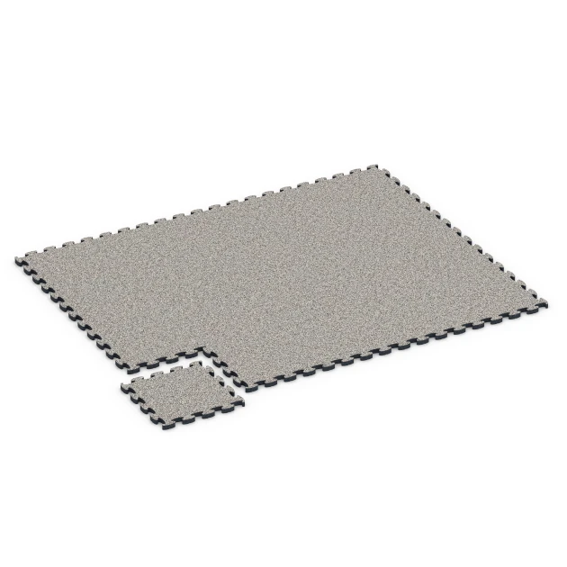 Typische Verlegung oder Einbausituation für den Artikel 6842 von WARCO - Fitness Active vloertegel, Farbton Grijs graniet in der Abmessung 44,6 x 44,6 × 2,8 cm.