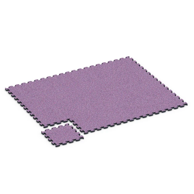 Typische Verlegung oder Einbausituation für den Artikel 6846 von WARCO - Fitness Active vloertegel, Farbton Lavendel in der Abmessung 44,6 x 44,6 × 2,8 cm.
