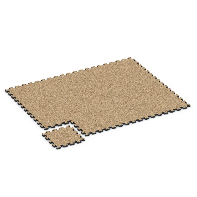 Typische Verlegung oder Einbausituation für den Artikel 6849 von WARCO - Fitness Active vloertegel, Farbton Rattan in der Abmessung 44,6 x 44,6 × 2,8 cm.