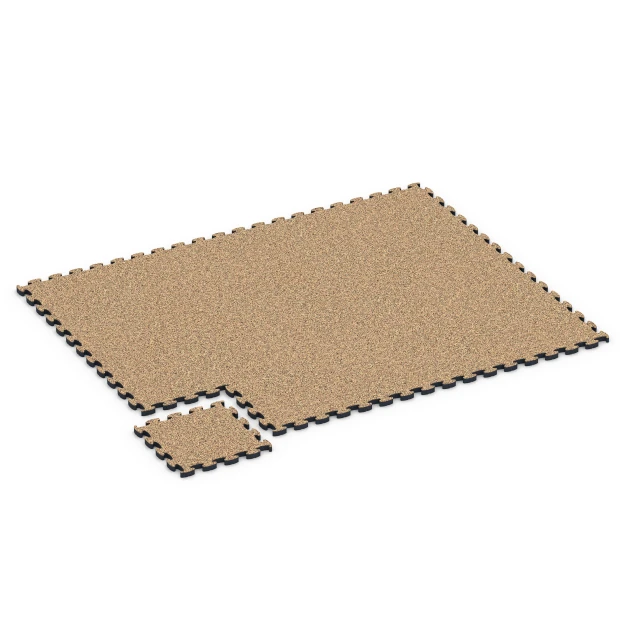 Typische Verlegung oder Einbausituation für den Artikel 6880 von WARCO - Fitness Max vloersysteem, Farbton Terracotta in der Abmessung 44,6 x 44,6 × 2,8 cm.