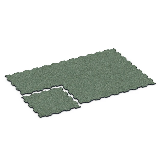 Typische Verlegung oder Einbausituation für den Artikel 6852 von WARCO - Fitness Active vloertegel, Farbton Engels gazon in der Abmessung 97,1 x 97,1 x 2,8 cm.