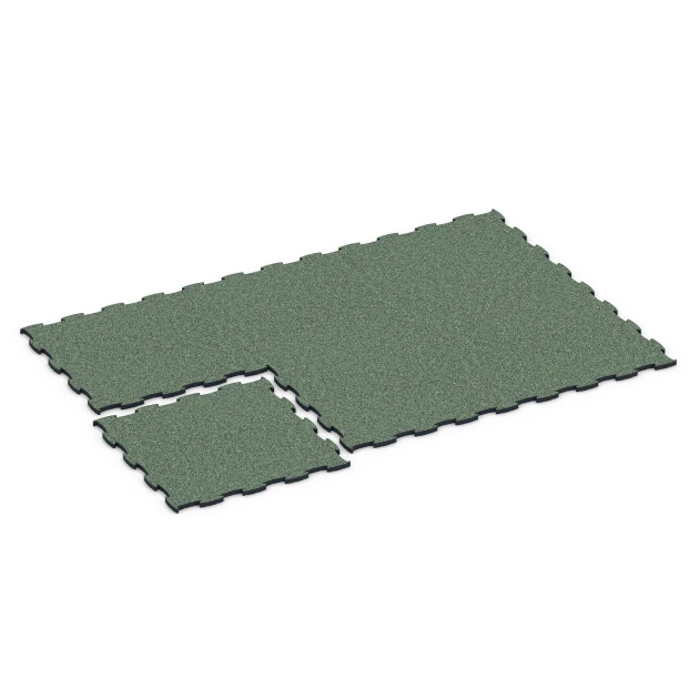 Typische Verlegung oder Einbausituation für den Artikel 6888 von WARCO - Fitness Max vloersysteem, Farbton Engels gazon in der Abmessung 97,1 x 97,1 x 2,8 cm.